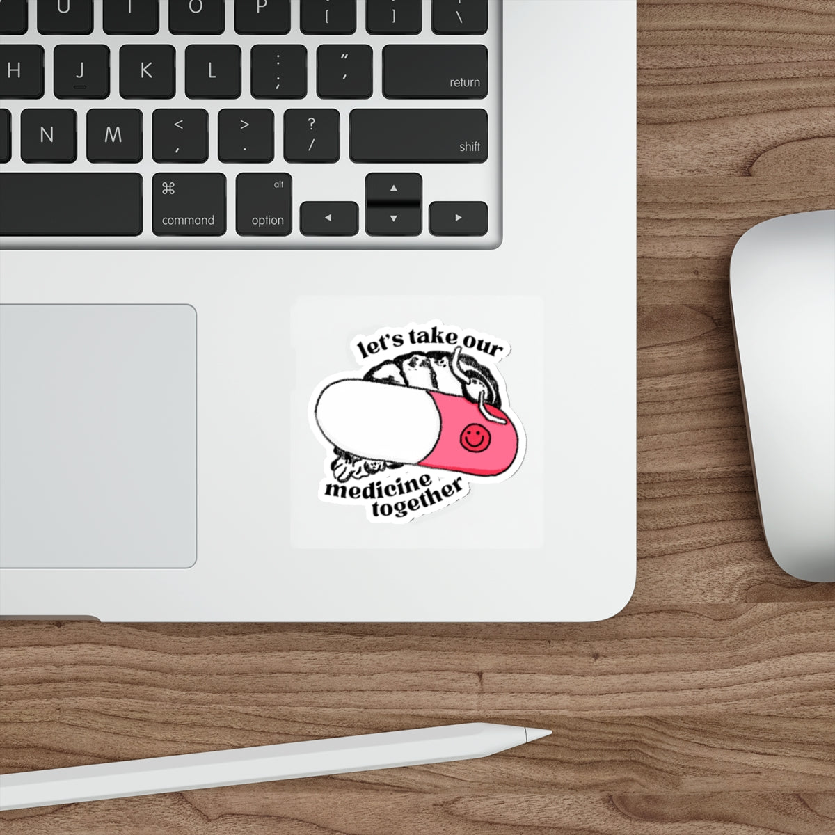 Isopod Pill Reminder Die-Cut Sticker Pink