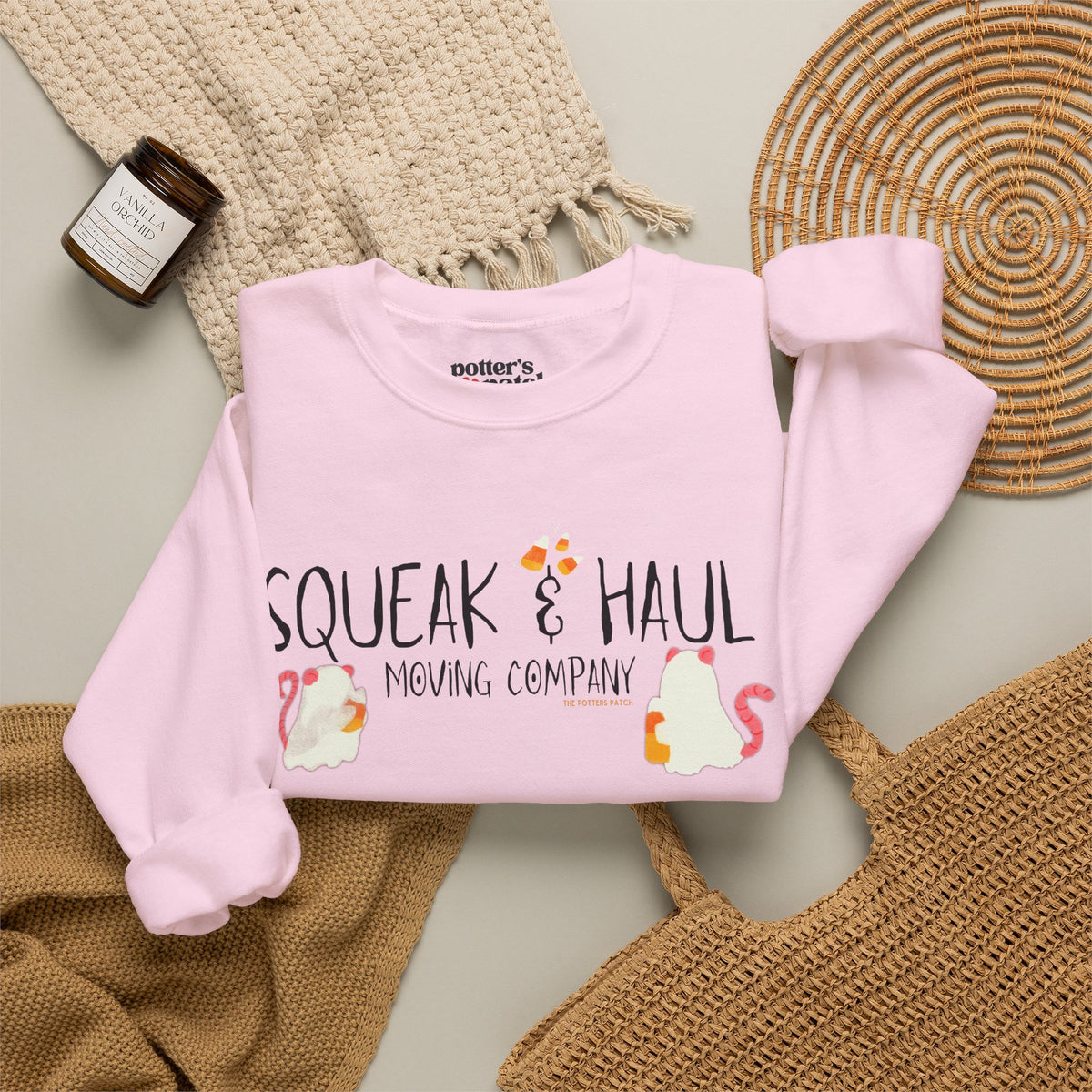 Squeak & Haul Ghost Mouse Unisex Crewneck Sweatshirt