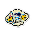 Rubber Duck Clean or Dirty Die-Cut Magnet | Dishwasher Status
