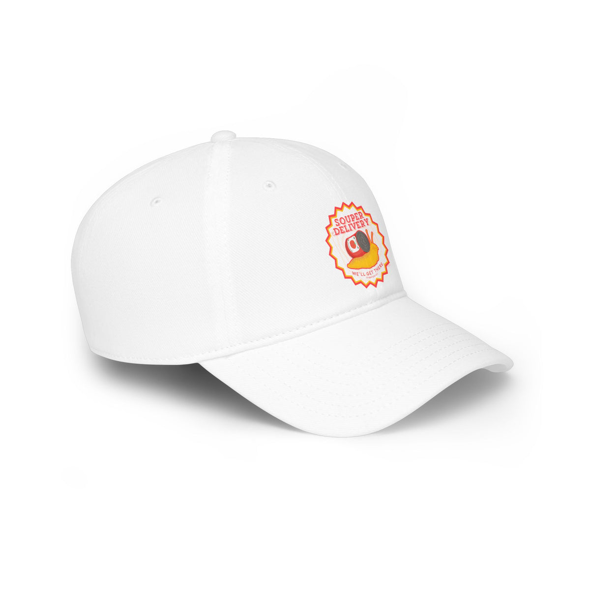 Souper Delivery Baseball Cap — Retro Soup Truck Logo Low Profile Hat