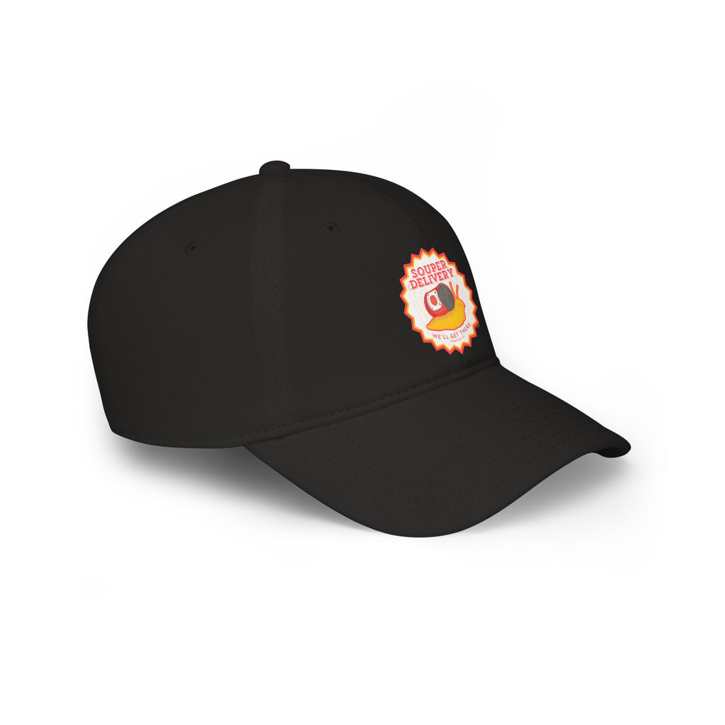 Souper Delivery Baseball Cap — Retro Soup Truck Logo Low Profile Hat