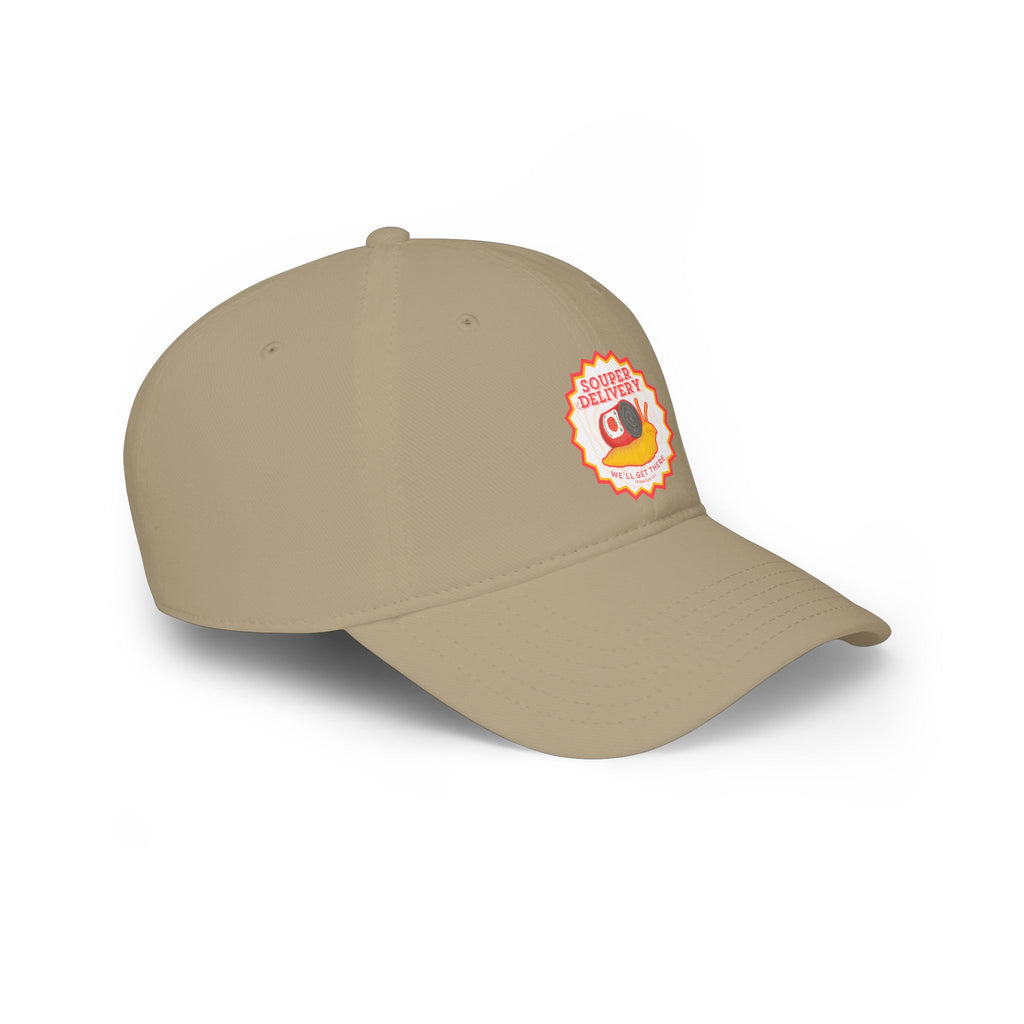 Souper Delivery Baseball Cap — Retro Soup Truck Logo Low Profile Hat