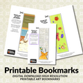 Printable Art Bookmark | 14 Artwork Options