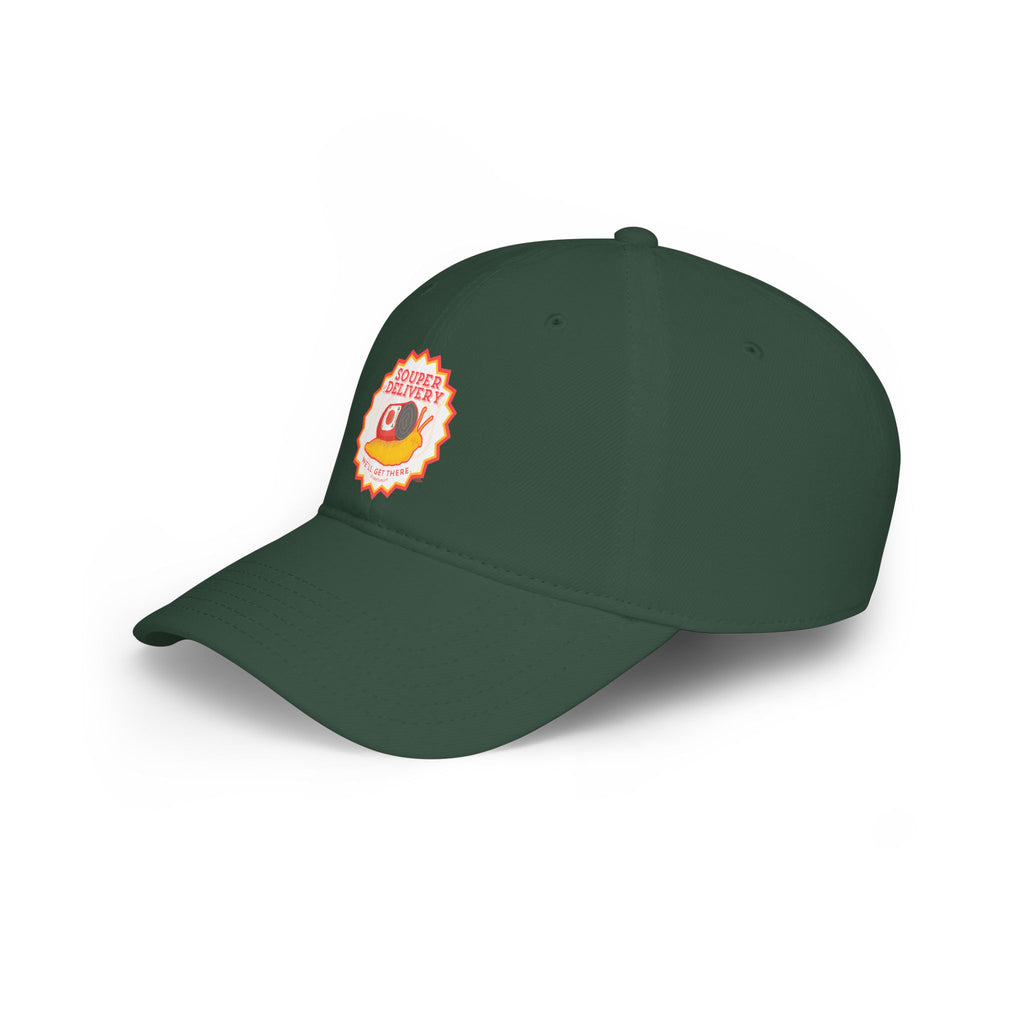 Souper Delivery Baseball Cap — Retro Soup Truck Logo Low Profile Hat