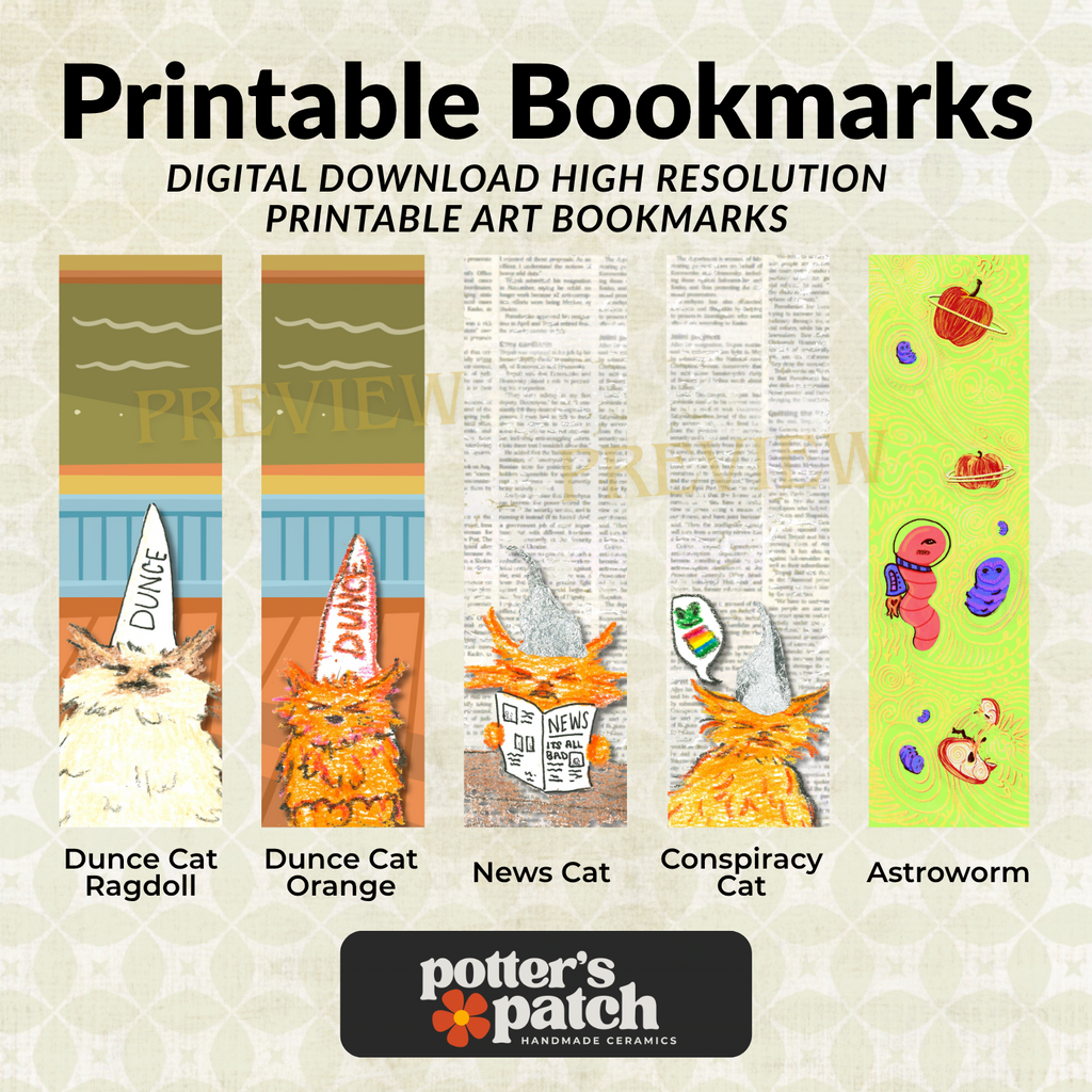 Printable Art Bookmark | 14 Artwork Options