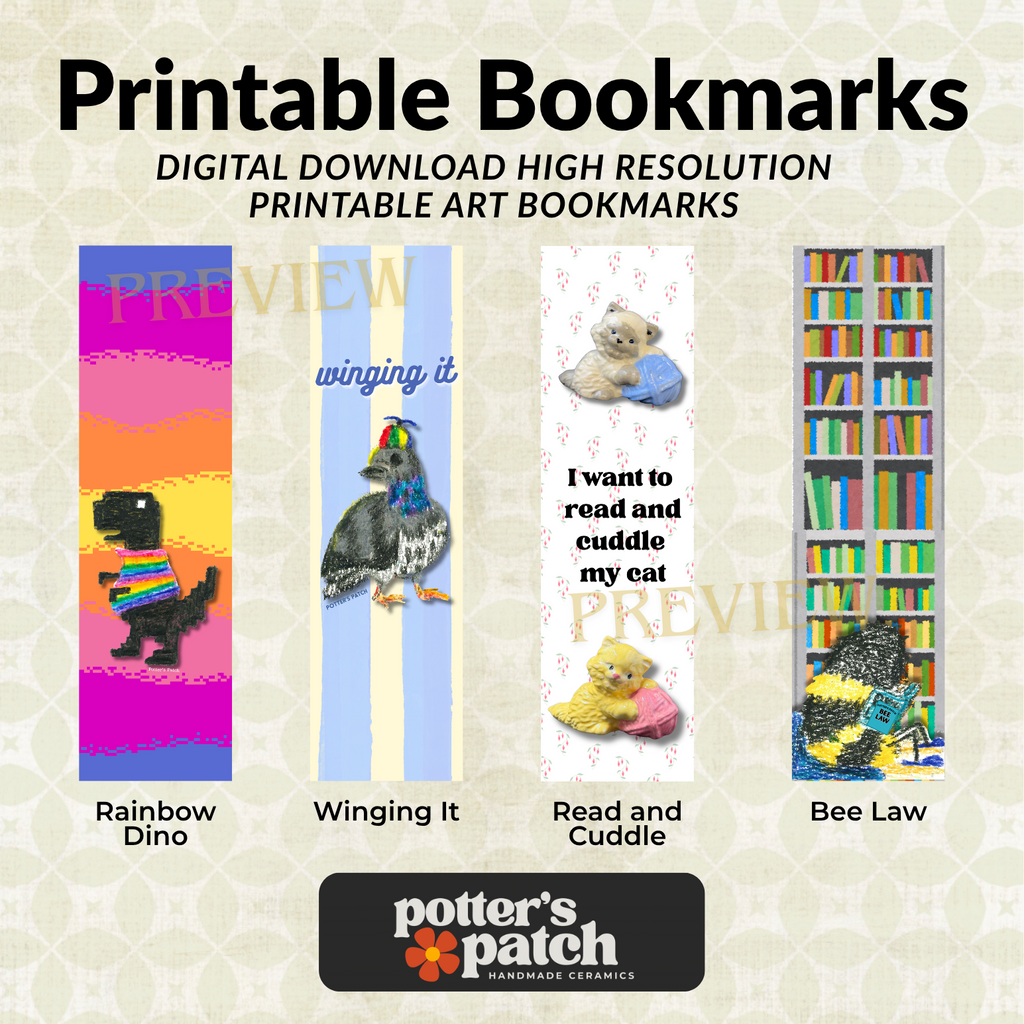 Printable Art Bookmark | 14 Artwork Options
