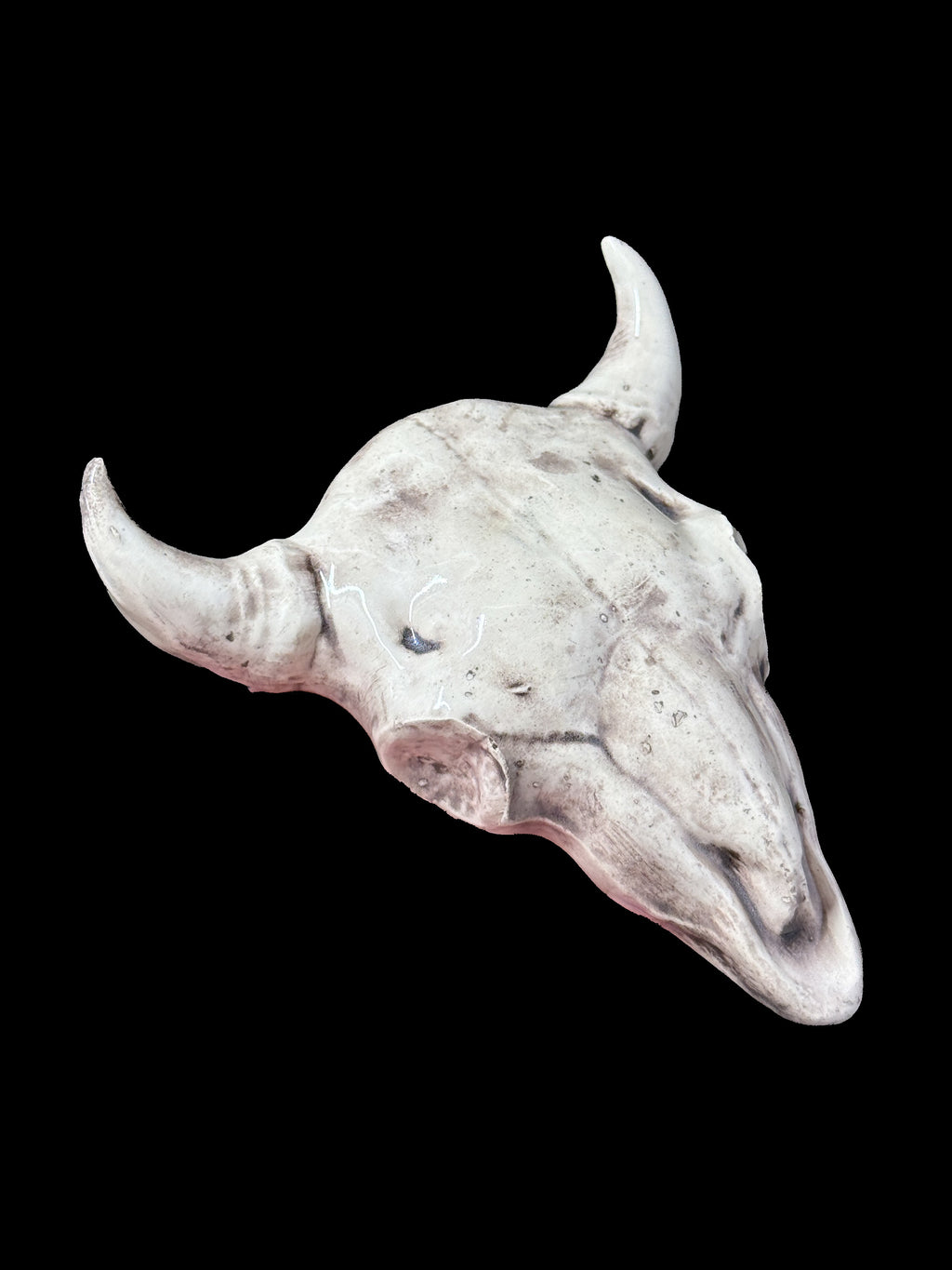 Handmade Ceramic Bison Skull | Miniature Tabletop Decor