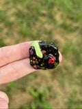 Slug & Ladybug Ceramic Pendant – Handmade 1" Necklace