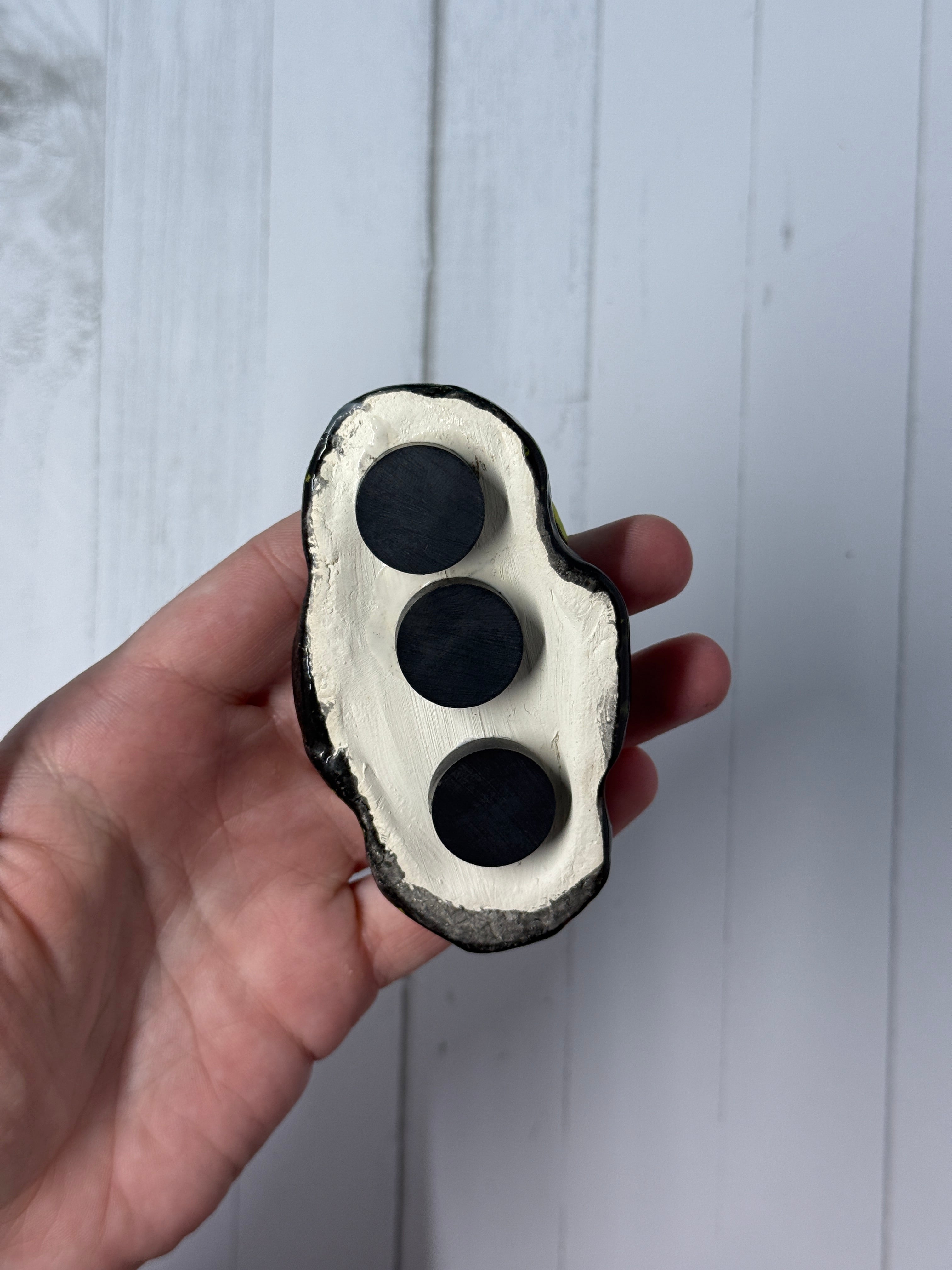 Ceramic Fridge Flower Holder | Handmade Magnetic Bud Vase for One or Two Stems