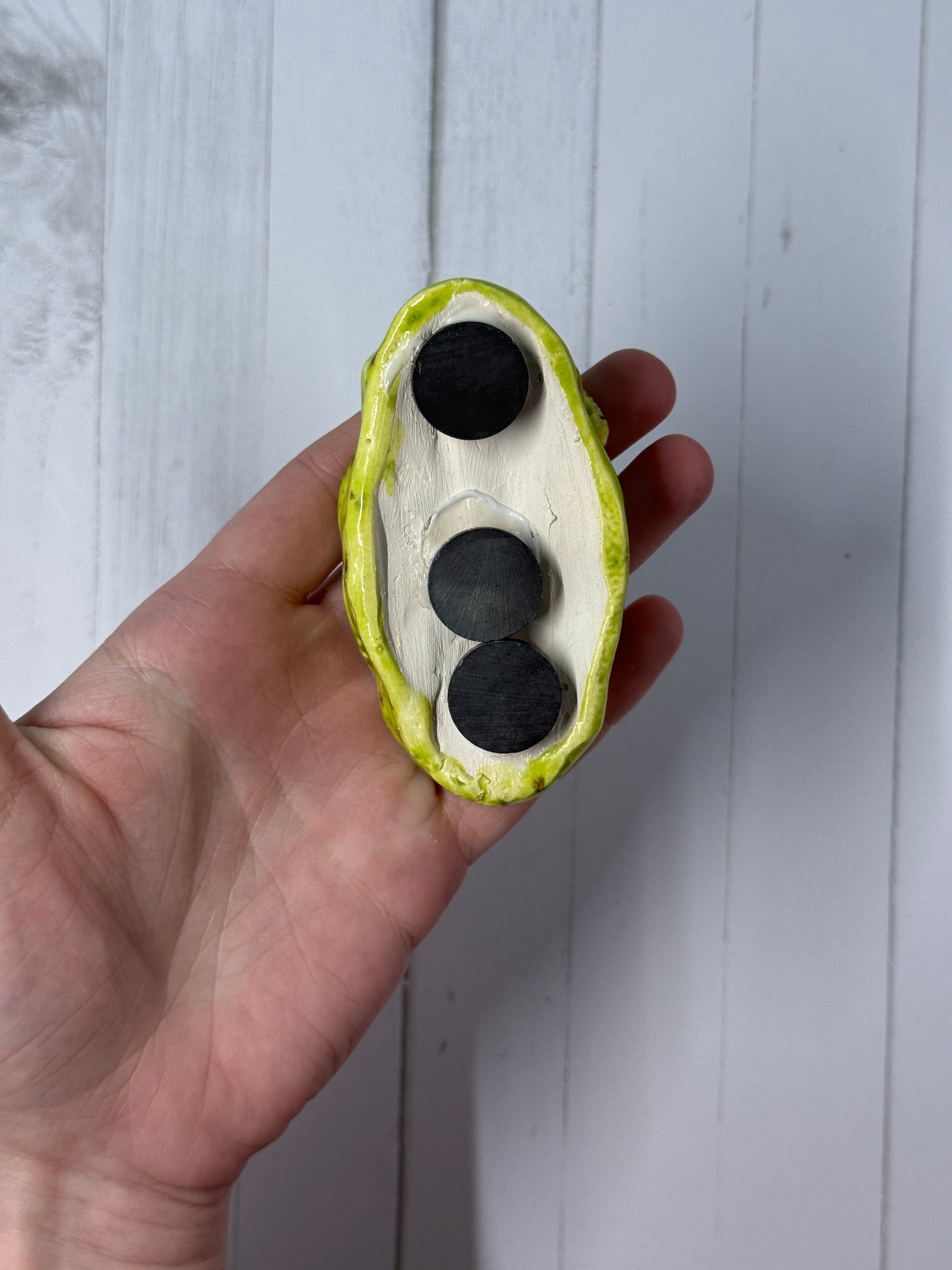 Ceramic Fridge Flower Holder | Handmade Magnetic Bud Vase for One or Two Stems