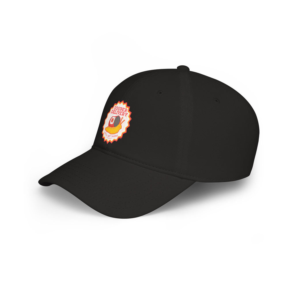 Souper Delivery Baseball Cap — Retro Soup Truck Logo Low Profile Hat