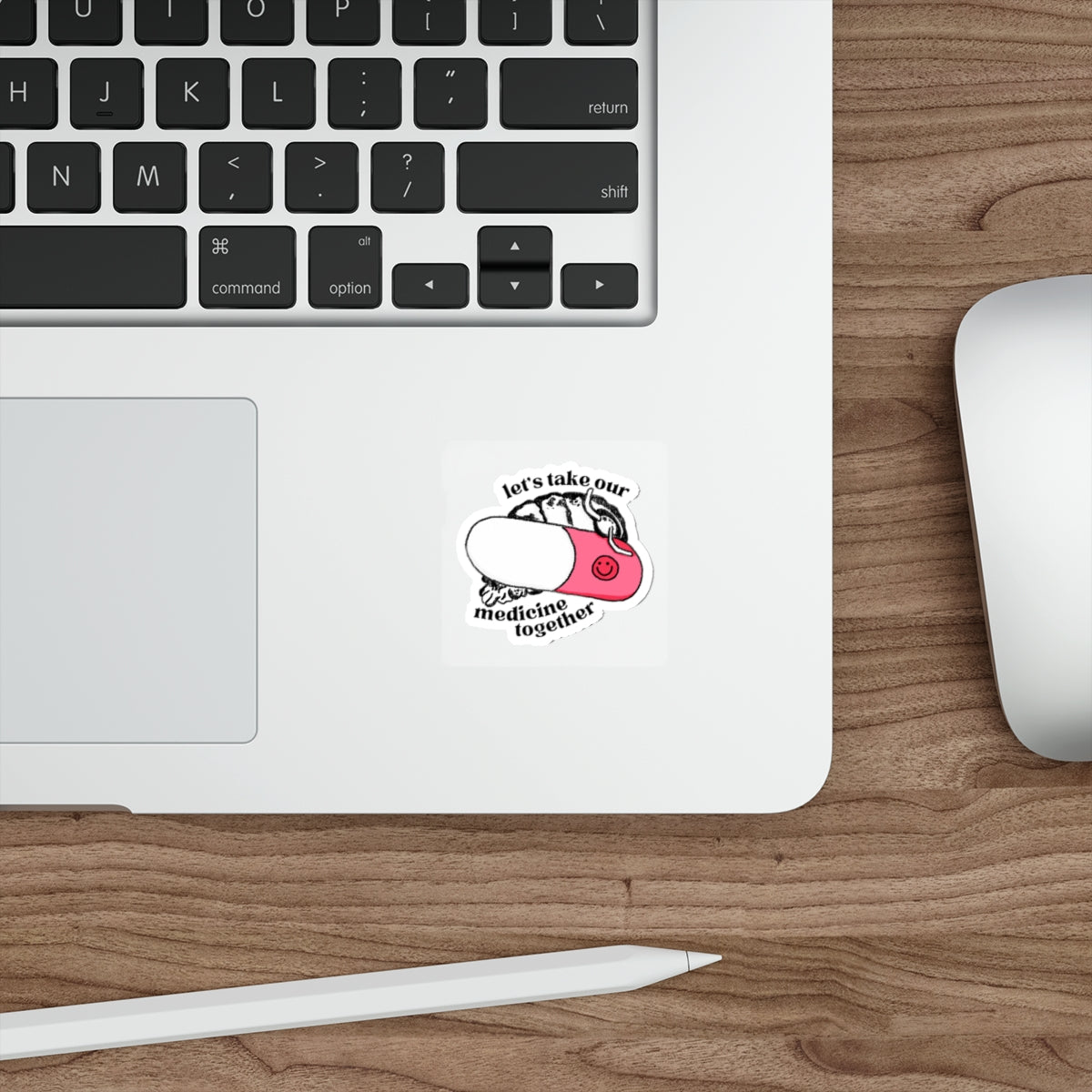 Isopod Pill Reminder Die-Cut Sticker Pink