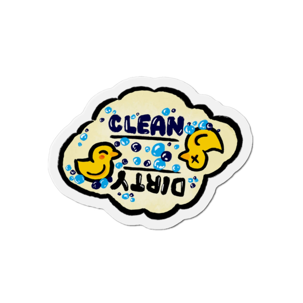 Clean / Dirty Duck Magnets Die-Cut Magnet | Dishwasher Washer Indicator