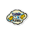 Clean / Dirty Duck Magnets Die-Cut Magnet | Dishwasher Washer Indicator