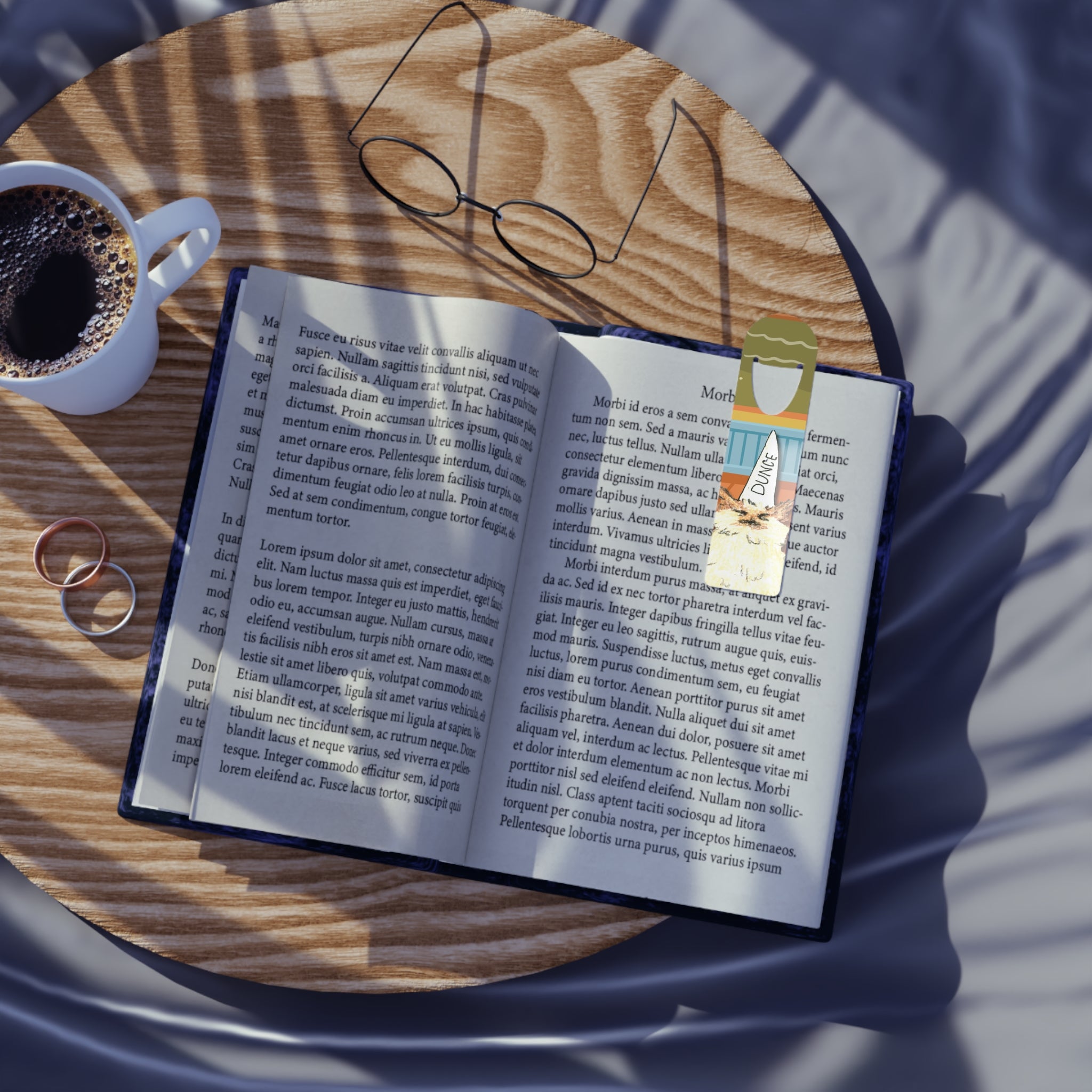 Dunce Cat bookmark | Metal bookmark with illustrated grumpy cat