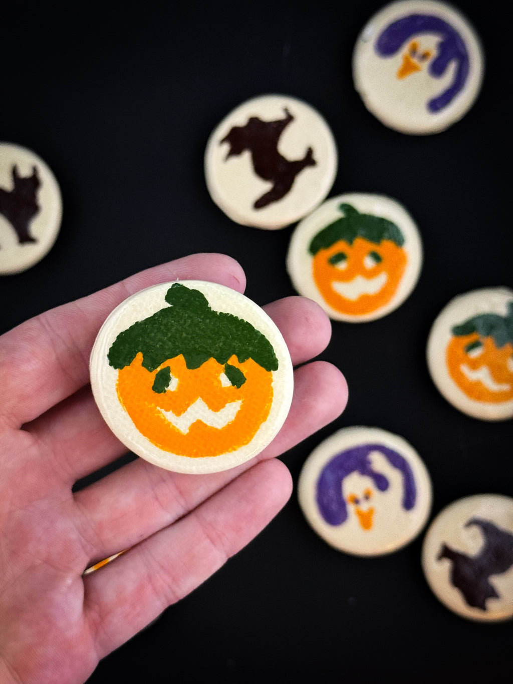 Handmade Ceramic Halloween Sugar Cookie Magnet