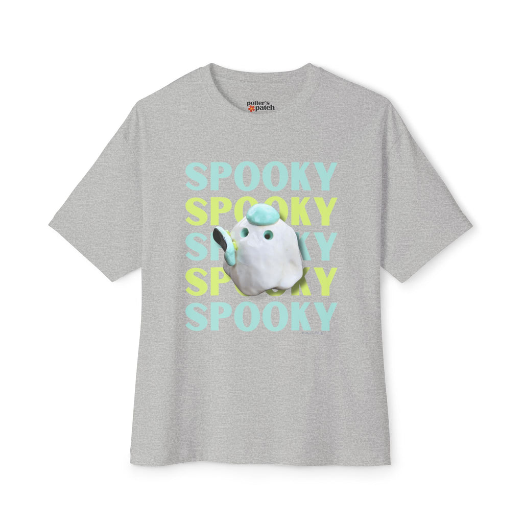 Spooky Ghost Skater Tee — Cute Pastel Halloween Skateboard Oversized T-Shirt