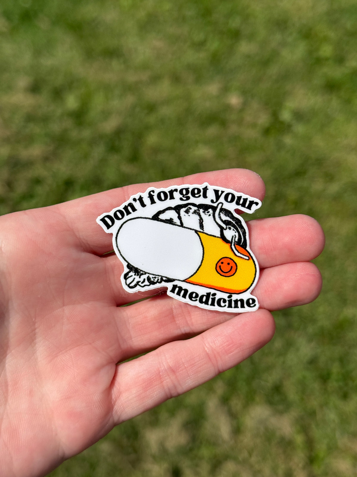 Isopod Pill Self Care Die-Cut Sticker
