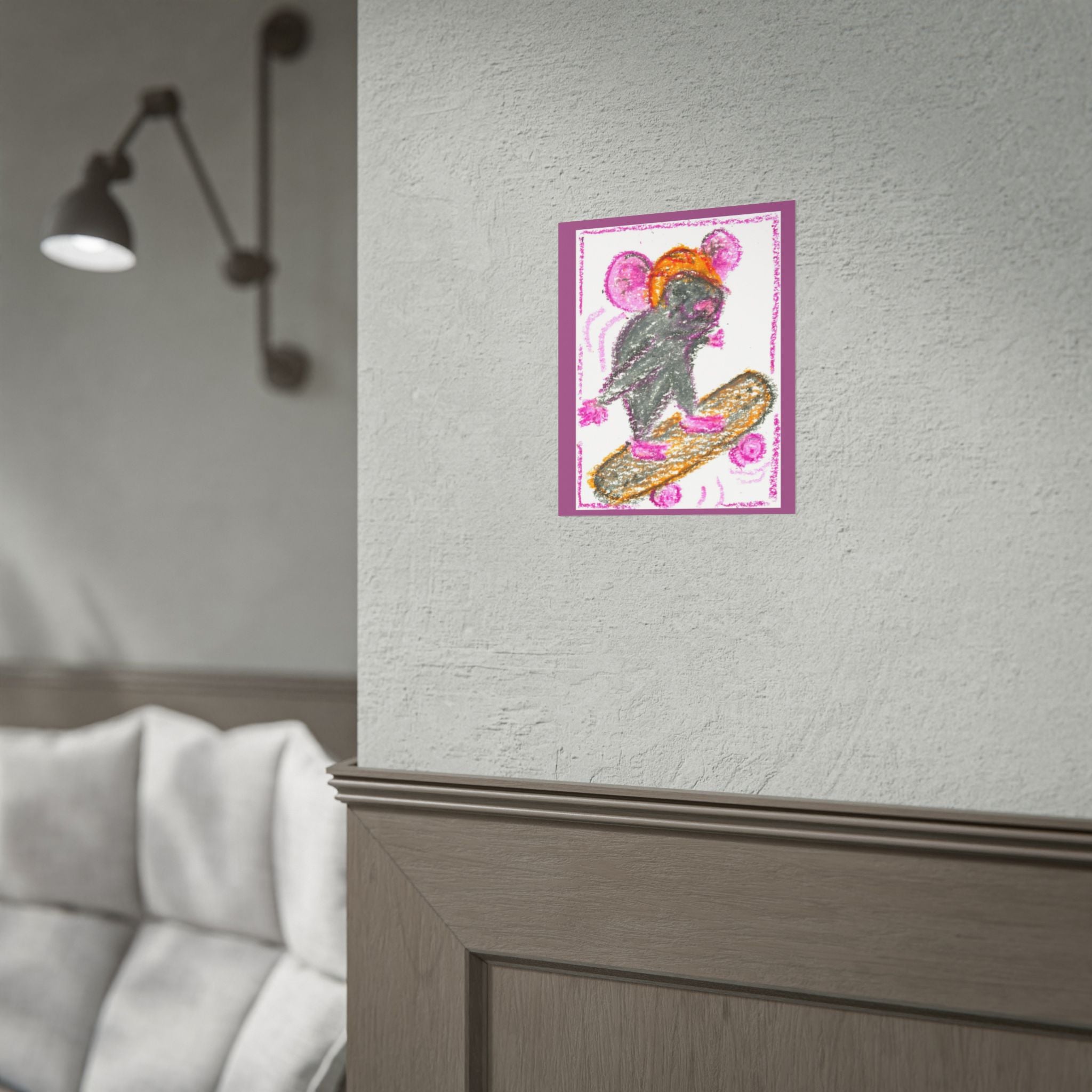 Skateboarding Mouse Poster | Rolled Posters