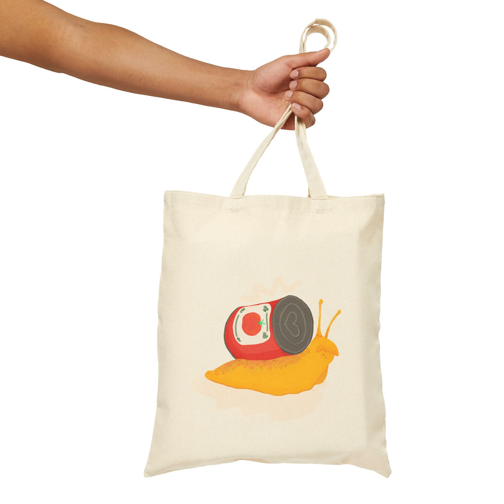 Cute Tomato Soup Snail Tote Bag | Hand Drawn Snail Illustration