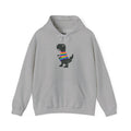 Pixel T-Rex Hoodie | Dinosaur with Rainbow Sweater, Binary Code Back