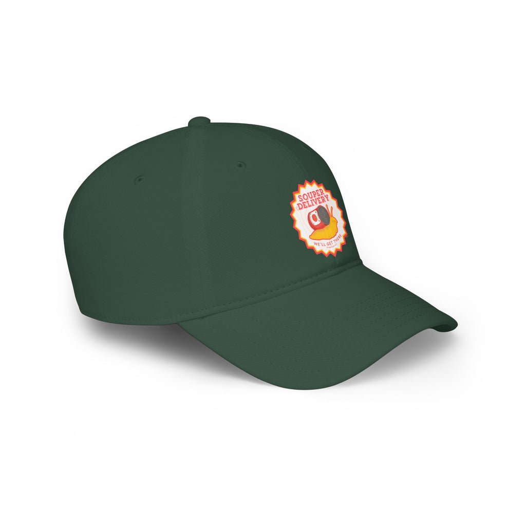 Souper Delivery Baseball Cap — Retro Soup Truck Logo Low Profile Hat