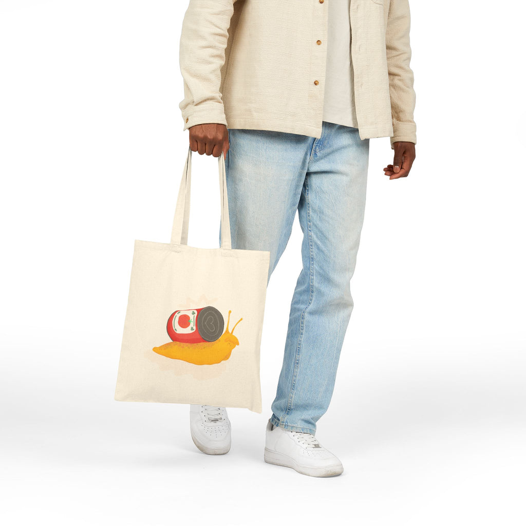 Cute Tomato Soup Snail Tote Bag | Hand Drawn Snail Illustration