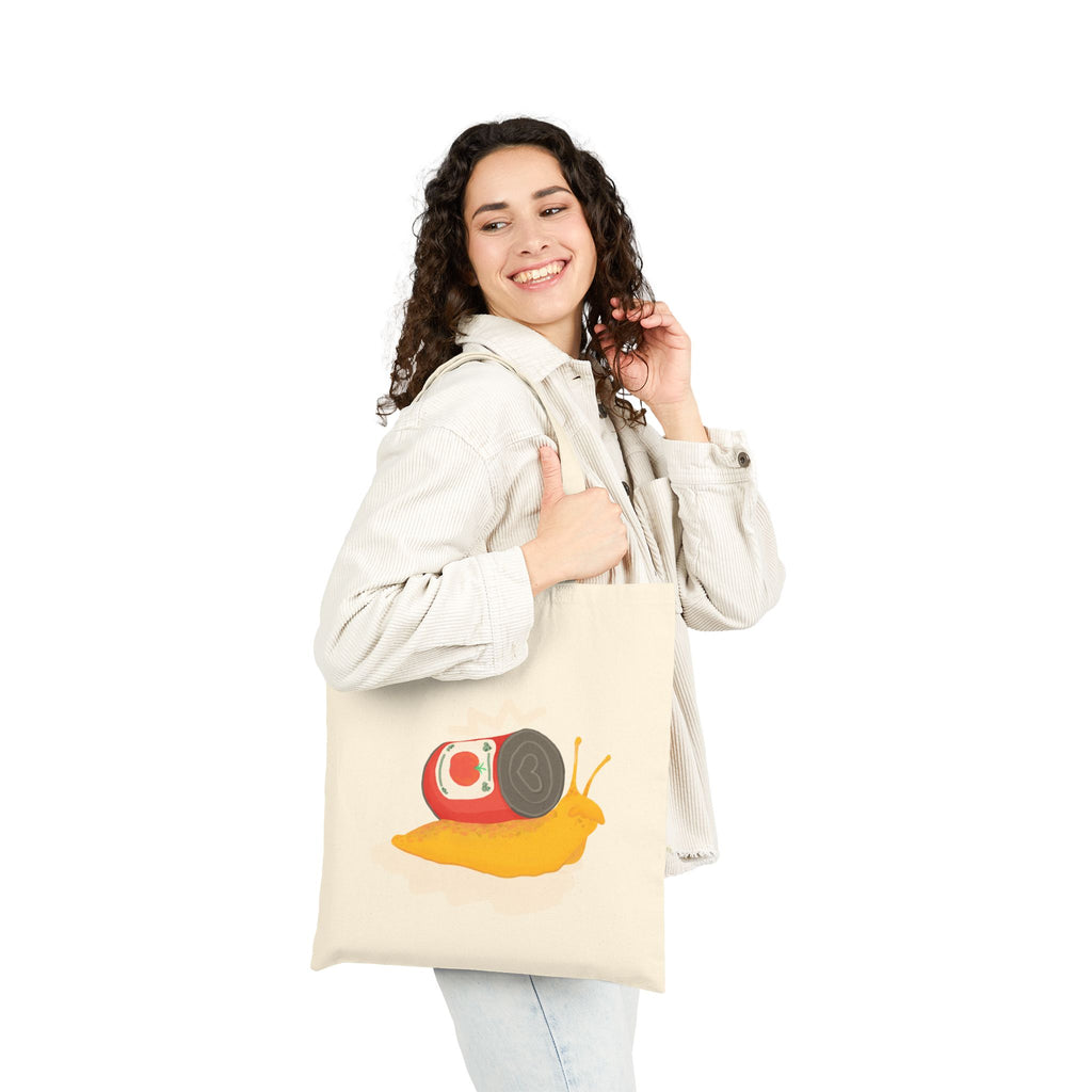Cute Tomato Soup Snail Tote Bag | Hand Drawn Snail Illustration