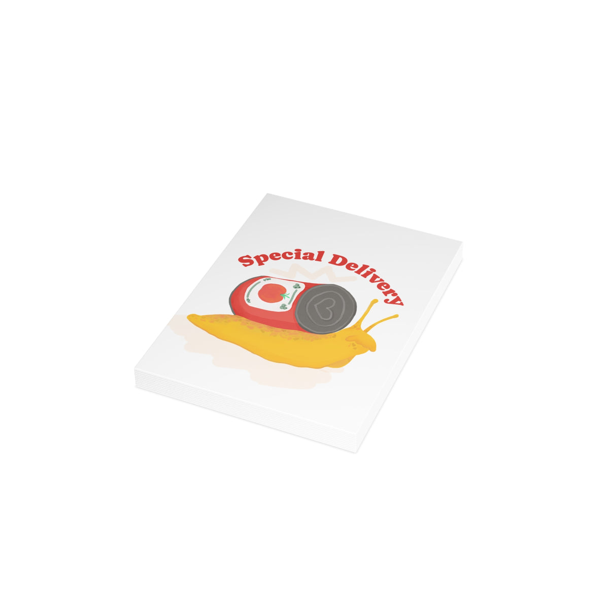 Special Delivery Snail Greeting Cards | Funny Food Illustration Card