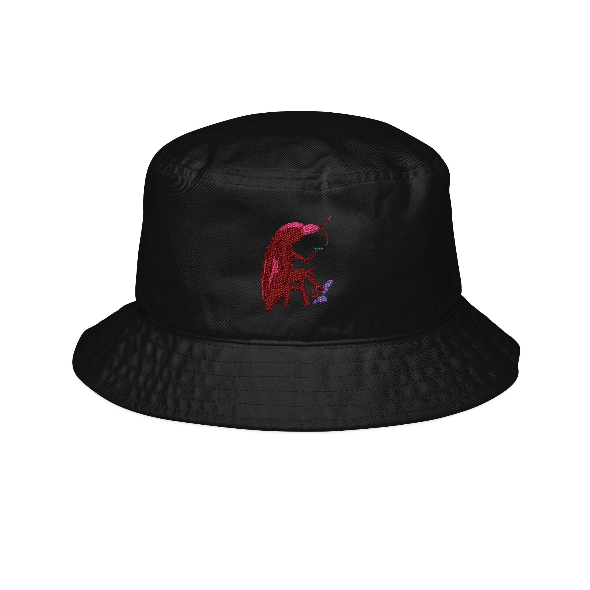 Smoking Cockroach Blue House Slippers on Bar Stool Bucket Hat