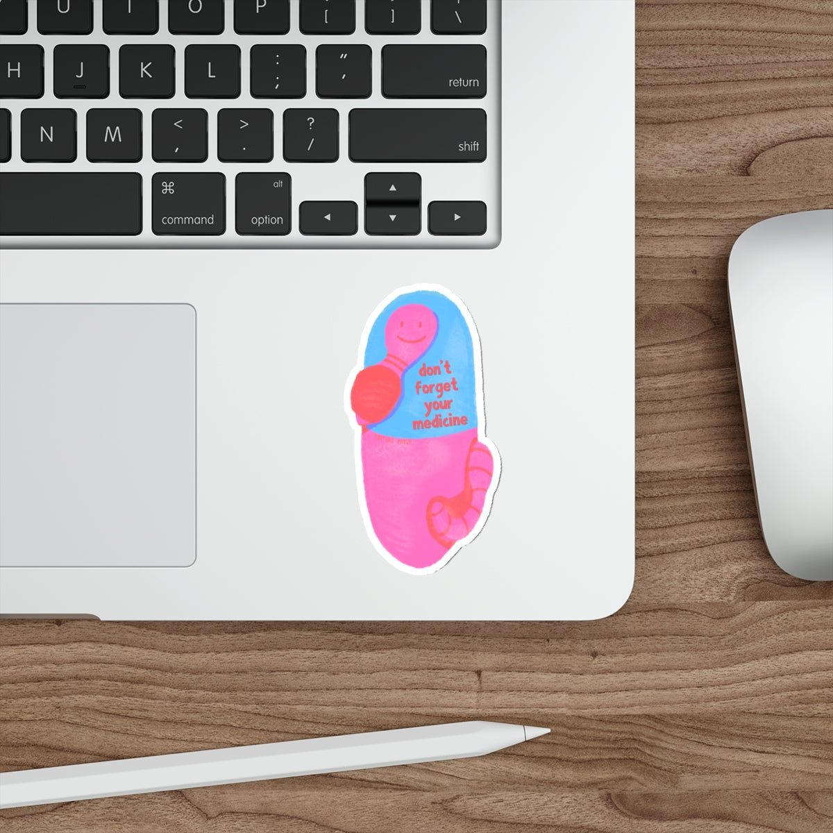 Die-Cut Pill Sticker — “Don’t Forget Your Medicine” Reminder Sticker