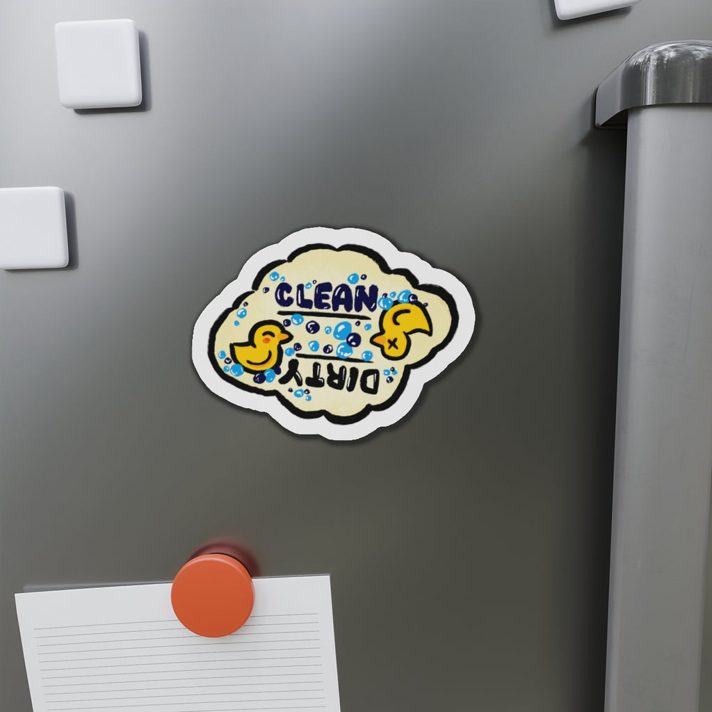 Clean / Dirty Duck Magnets Die-Cut Magnet | Dishwasher Washer Indicator