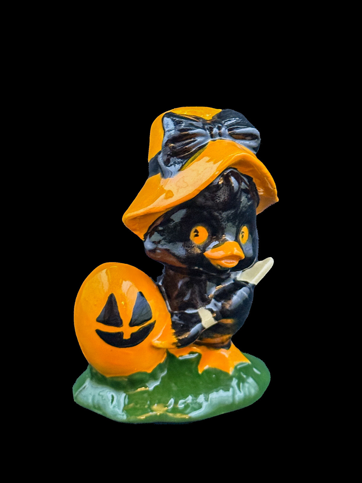 Halloween Bird Figurine – One-of-a-Kind Handmade Ceramic