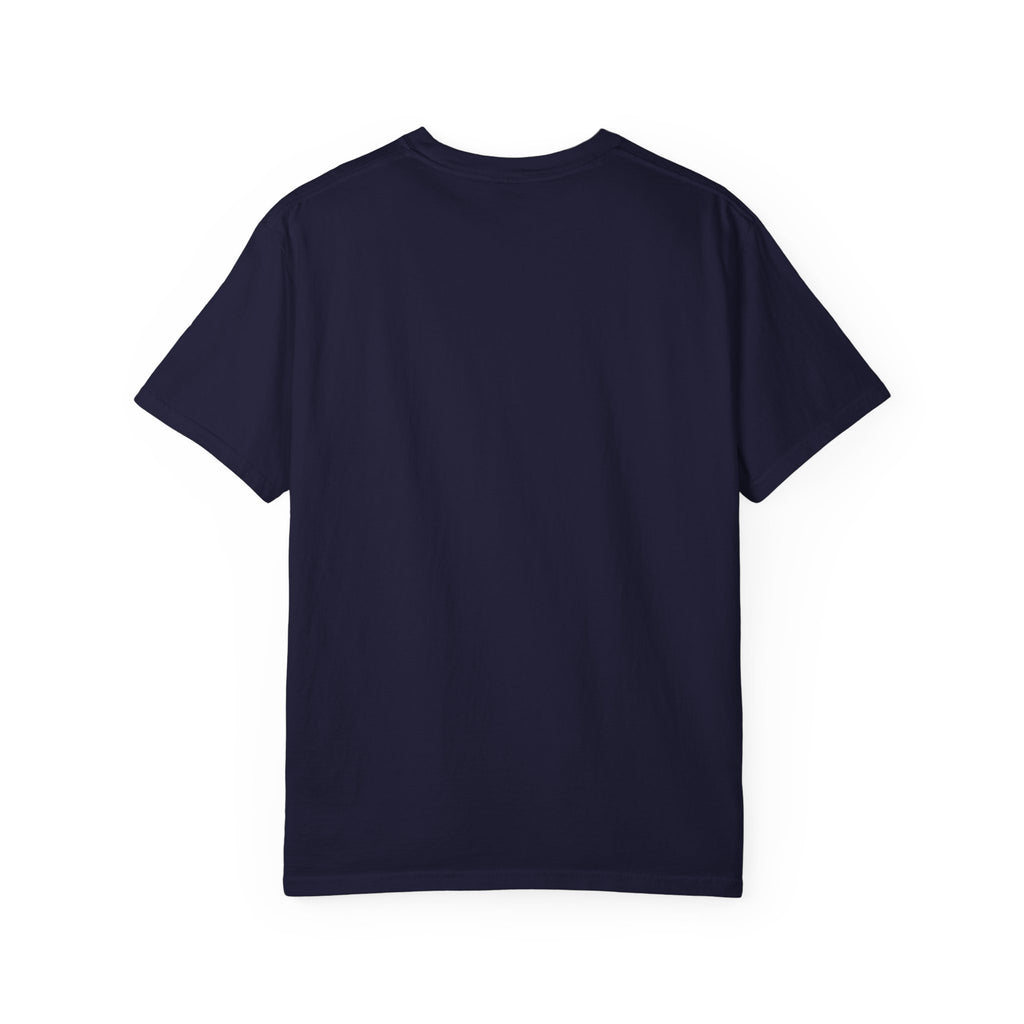 T-Shirt — Fluffy Cat Wearing 'Dunce' Cone Hat Illustrated Tee