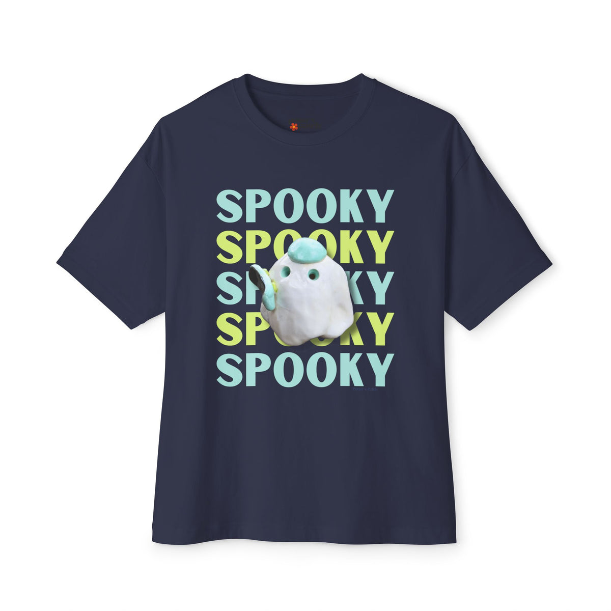 Spooky Ghost Skater Tee — Cute Pastel Halloween Skateboard Oversized T-Shirt