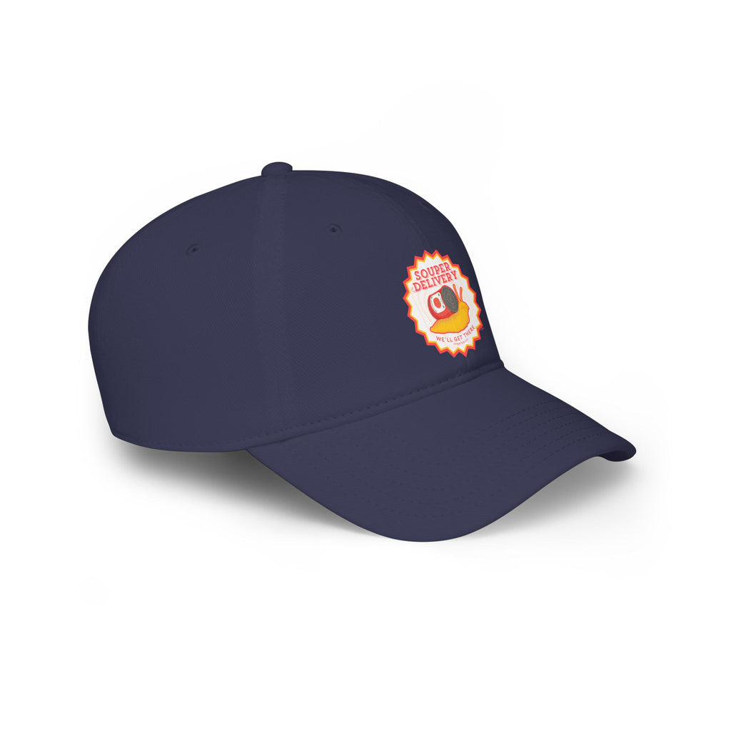 Souper Delivery Baseball Cap — Retro Soup Truck Logo Low Profile Hat