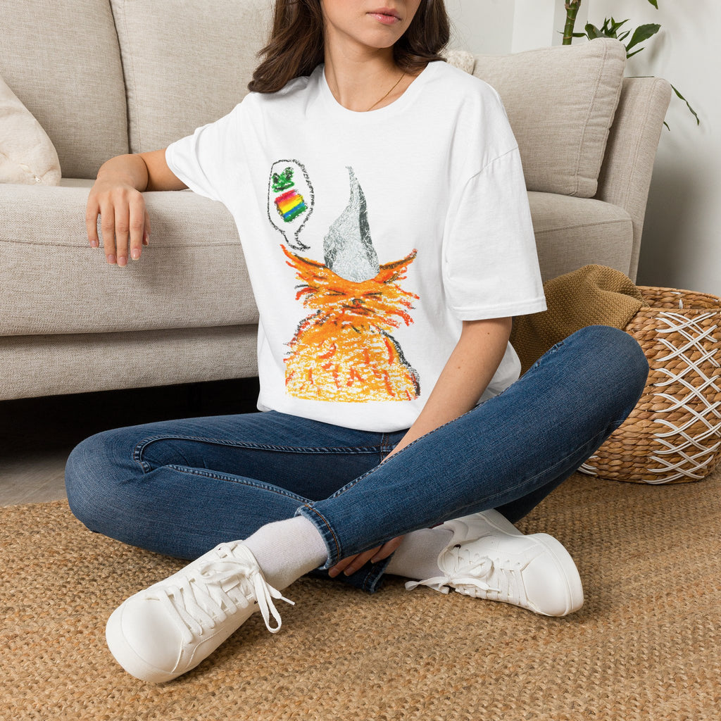 Orange Cat Conspiracy Theorist Hand Drawn Unisex Softstyle T-Shirt Frogs are Gay It's in the Water Funny Shirt