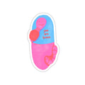 Brave Pill Worm Die-Cut Sticker — Cute Encouragement Sticker for Laptops & Journals