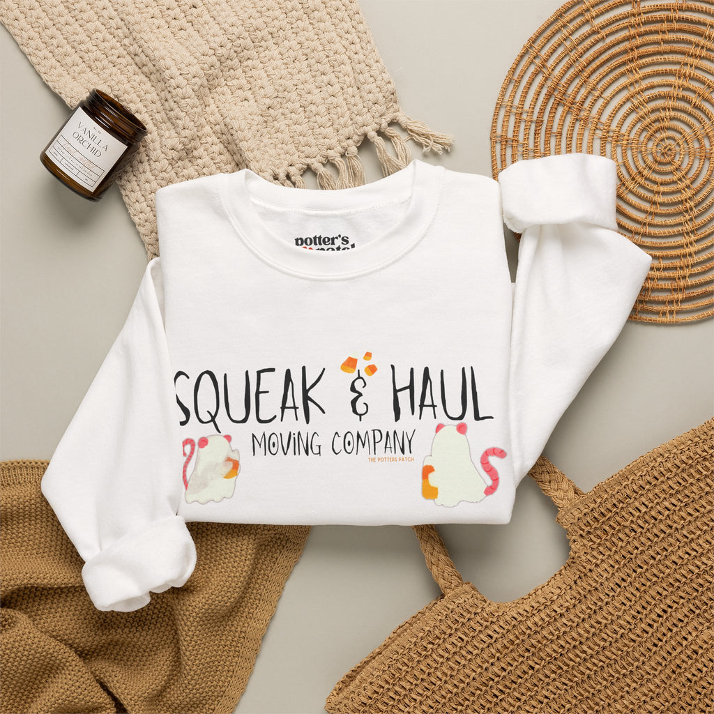 Squeak & Haul Ghost Mouse Unisex Crewneck Sweatshirt