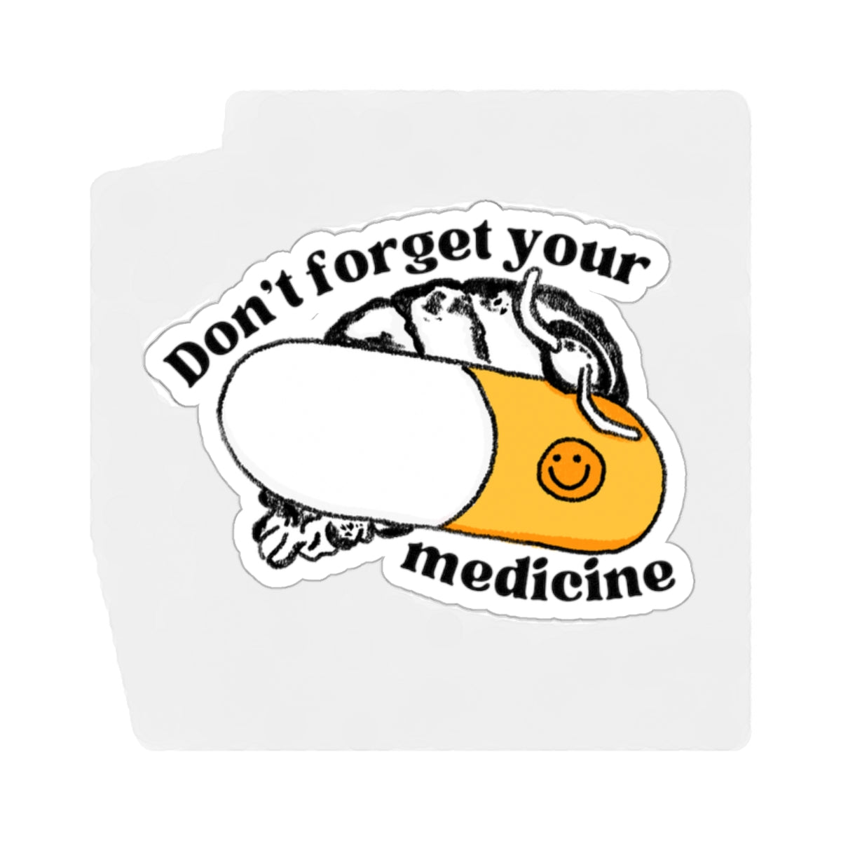 Isopod Pill Self Care Die-Cut Sticker