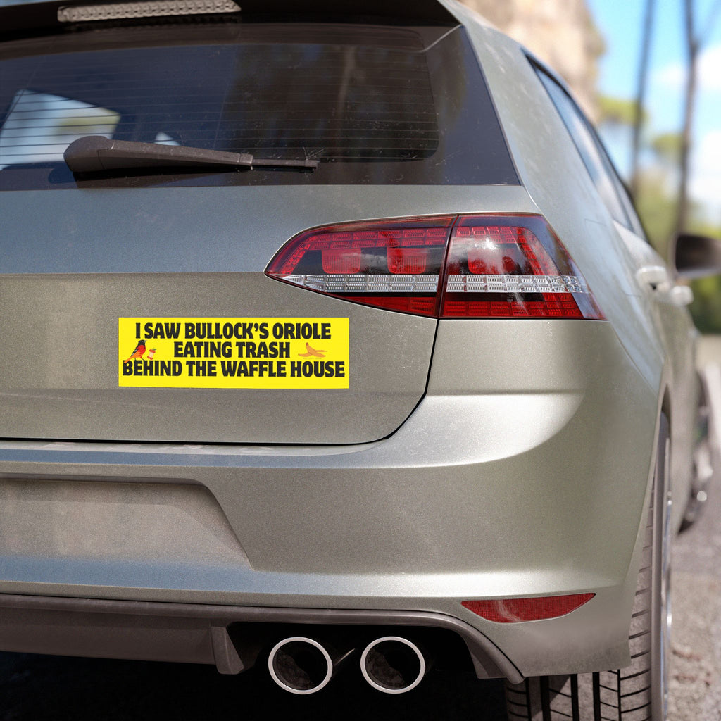 I Saw Bullock's Oriole Eating Trash Behind the Waffle House Car Magnet