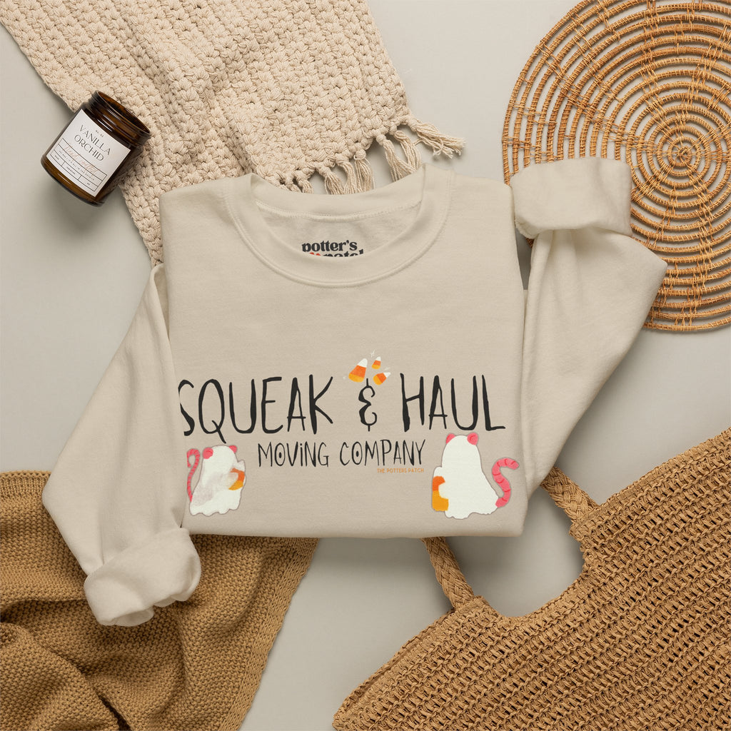 Squeak & Haul Ghost Mouse Unisex Crewneck Sweatshirt