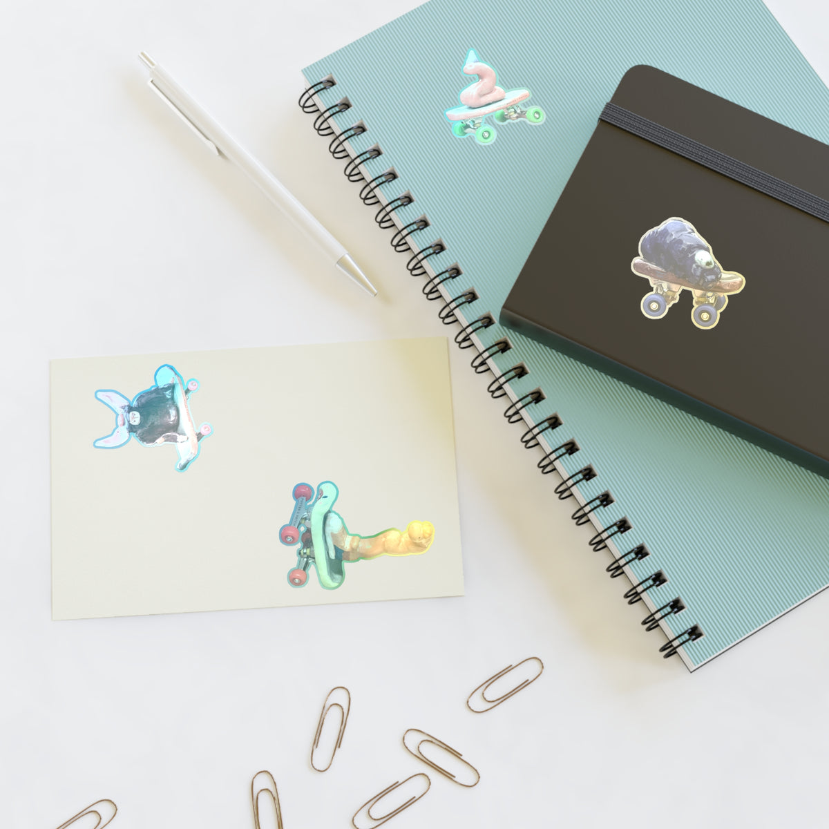 Skateboarding Creature Sticker Sheet | Vinyl Decals