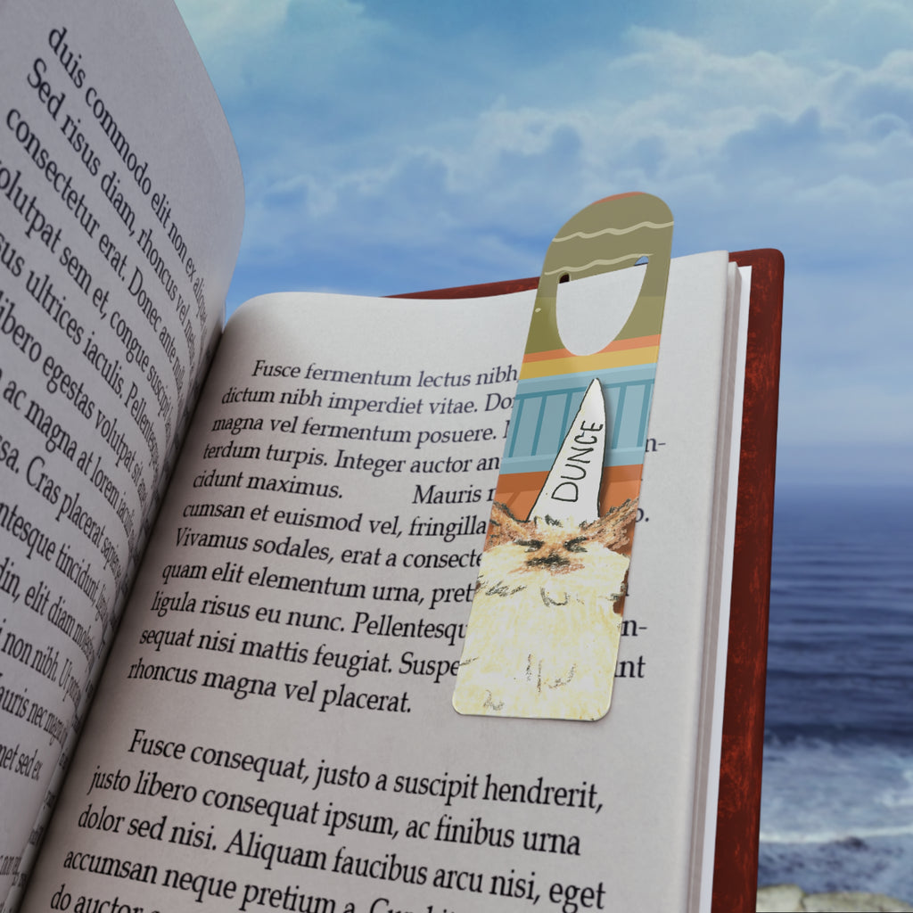 Dunce Cat bookmark | Metal bookmark with illustrated grumpy cat