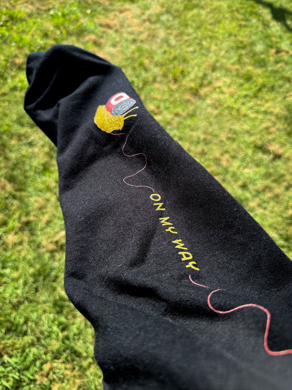 Souper Delivery Crewneck Sweatshirt — Retro Soup Can Logo & Hand-Drawn Snail, "Order It Now, Get It Eventually"