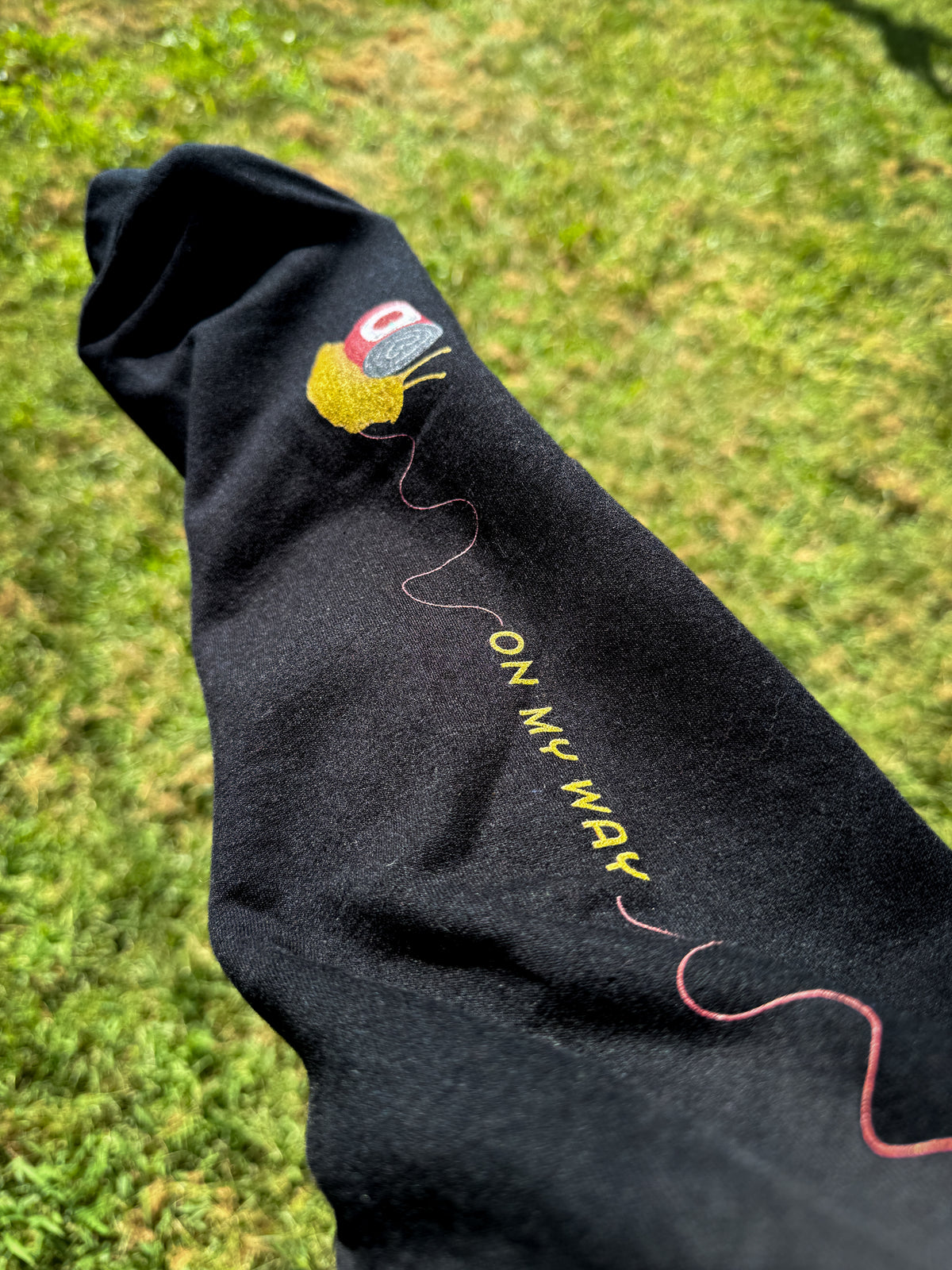 Souper Delivery Crewneck Sweatshirt — Retro Soup Can Logo & Hand-Drawn Snail, "Order It Now, Get It Eventually"