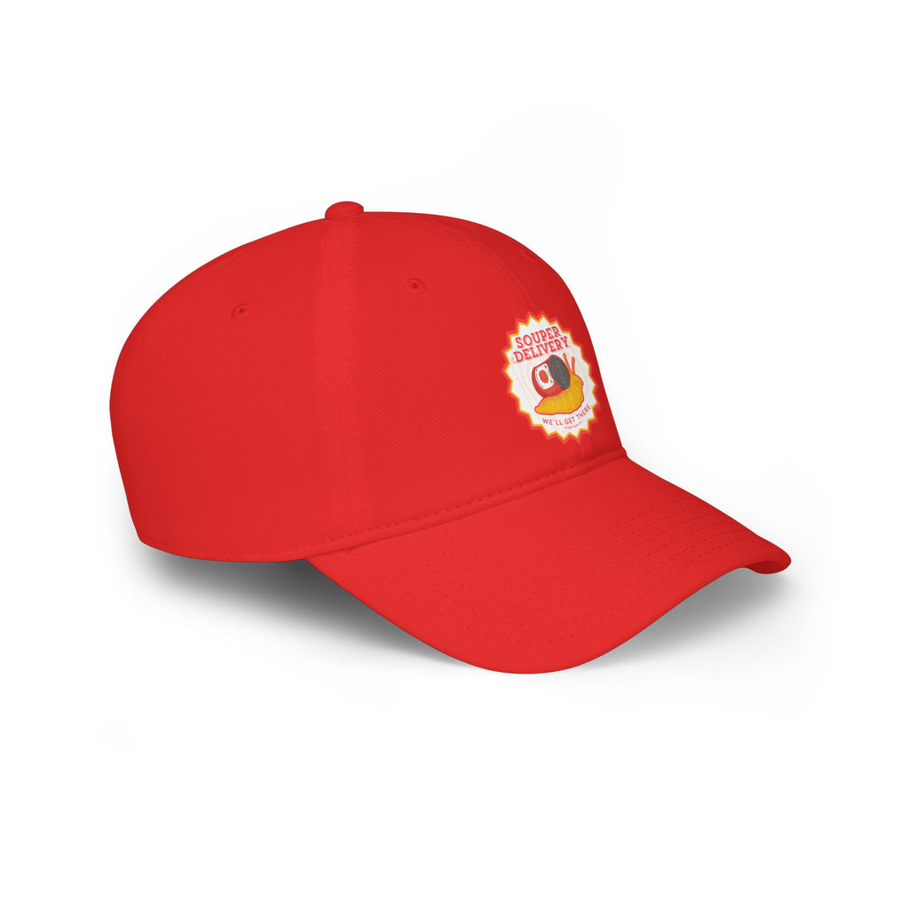 Souper Delivery Baseball Cap — Retro Soup Truck Logo Low Profile Hat