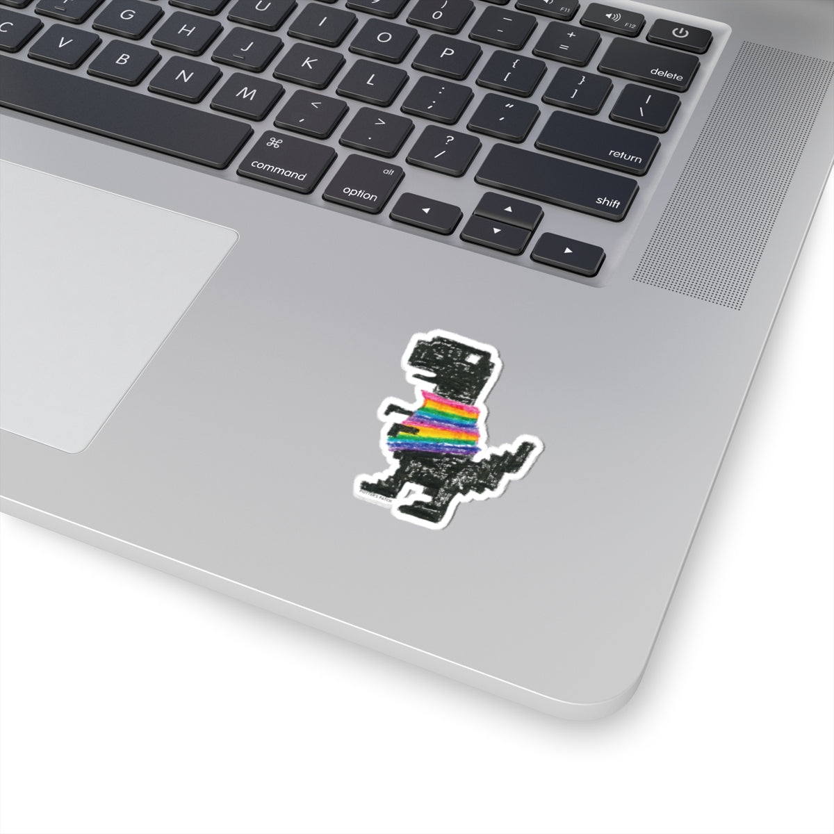 Rainbow Sweater Retro Dinosaur Stickers | Kiss-Cut Vinyl Sticker