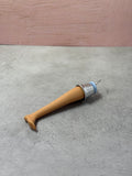 Doll Leg Upcycled Keychain with Thimble and Blue Button