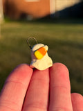 Candy Corn Ghost Necklace – Handmade Ceramic Halloween Jewelry